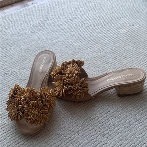 Paloma Barcelo Brown Floral Mules